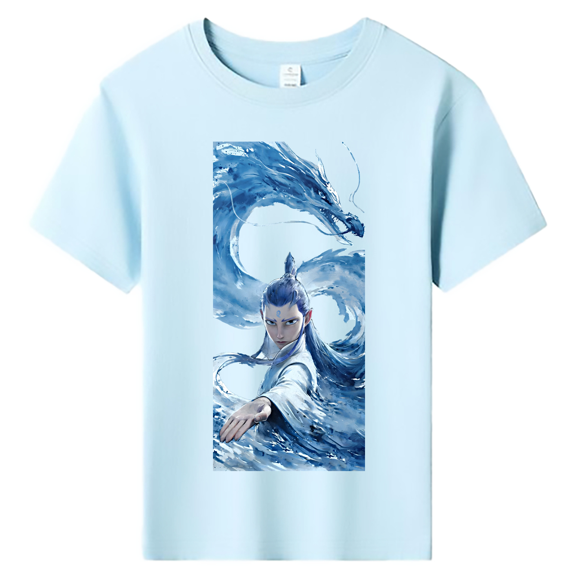 （画像用） Ne Zha 2 ナタ 魔童の大暴れ 綿100％キッズTシャツ（フロントプリント）